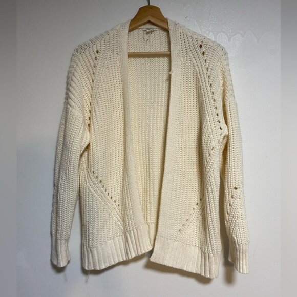 Garage Open Front Knit Cardigan Sweater in Cream (Size P/S) - Picture 2 of 9